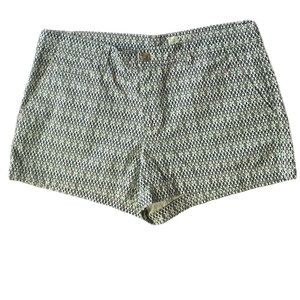 Gap Women’s Summer Short Geo Print Green Shorts Pockets 100% Cotton EUC Size 10R